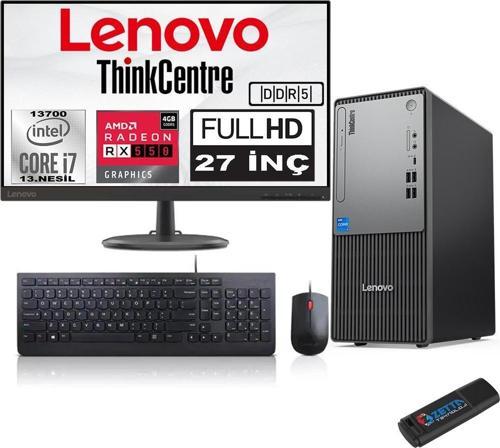 Thinkcentre Neo 50T Gen5 Intel Core I7 13700 64GB Ddr5 4tb SSD 27 Inç Monitör Freedos Radeon RX550 5502712UB000LTRF25+ZETTA Flash Bellek