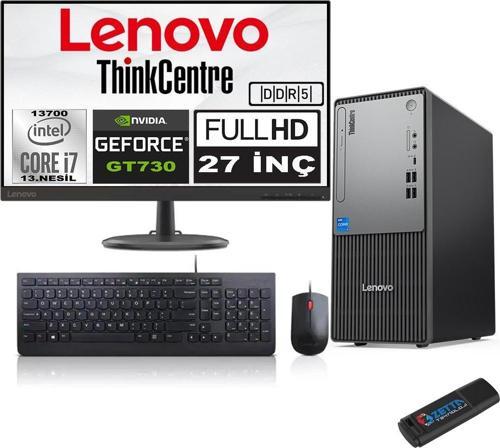Thinkcentre Neo 50T Gen5 Intel Core I7 13700 64GB Ddr5 4tb SSD 27 Inç Monitör Windows 11 Pro Nvidia GT730 7302712UB000LTRW25+ZETTA Flash Bellek