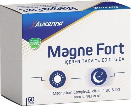 Magnefort Magne Fort 60 Tablet - Magnezyum Kompleks, B6 Ve D3 - Gece Gündüz