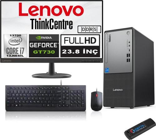 Thinkcentre Neo 50T Gen5 Intel Core I7 13700 64GB Ddr5 512GB SSD 23.8 Inç Monitör Windows 11 Pro Nvidia GT730 7302412UB000LTRW22+ZETTA Flash Bellek