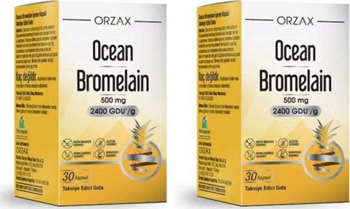 Bromelain 500 Mg Takviye Edici Gıda 30 Kapsül 2Li