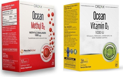 Methyl B12 1000 10 Ml Sprey Ve Vıtamın D3 1000 Iu Sprey