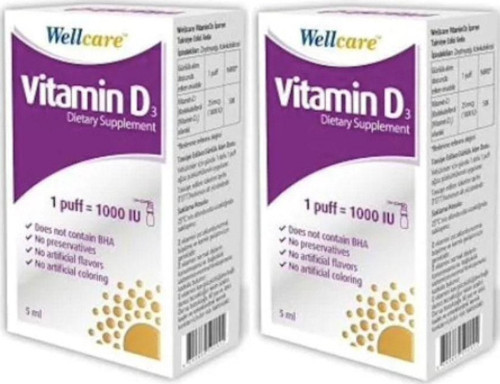 Vitamin D3 1000 Iu 5 Ml Sprey 2'Li Paket
