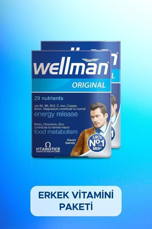 Erkeklere Özel L-Karnitin, Çinko, D Vitamini, Magnezyum Ve Ginseng Içeren 2'Li Avantaj Paketi