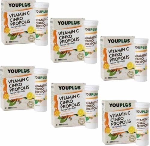 Vitamin C Çinko Propolis 20 Efervesan Tablet 6 Lı Paket