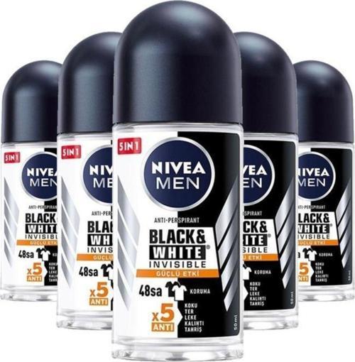 Erlkek Invisible Black White Güçlü Etki Roll-On 50 Mlxx5