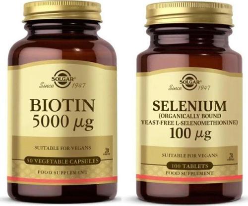 Biotin 5000 Mcg 50 Kapsül+ Selenium 100 Tablet