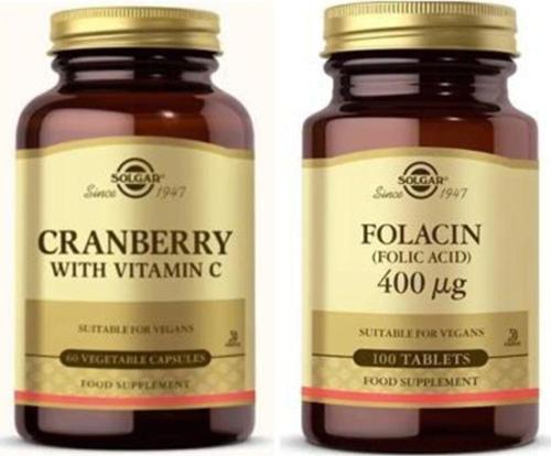 Cranberry Extract With Vitamin C 60 Kapsül+ Folic Acid 400 Mcg 100 Tablet