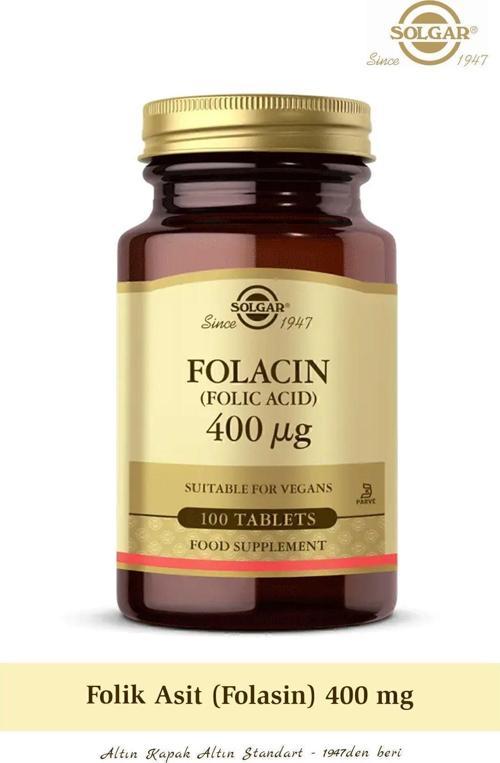 Folic Acid (Folacin) 400 Mcg 100 Tablet (Folik Asit )