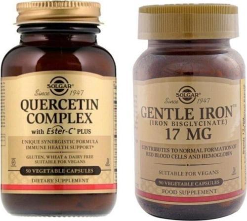Quercetin Complex With Ester-C Plus 50 Tablet+ Gentle Iron 17 Mg 90 Kapsül