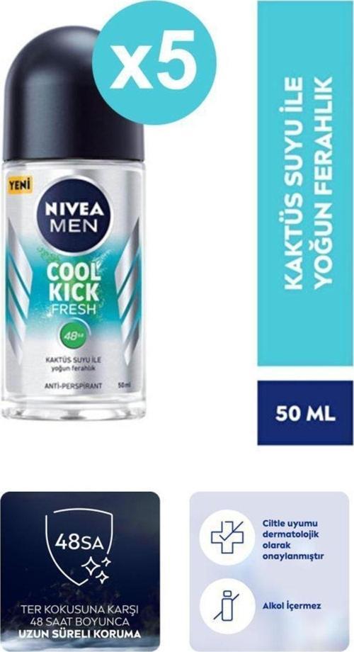 Men Cool Kick Fresh Erkek Roll-On 50Ml X5