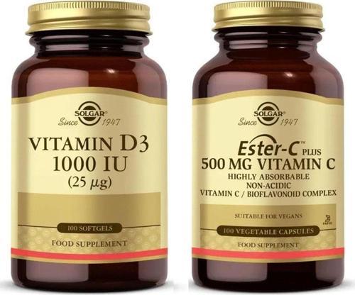Vitamin D3 1000 Iu 100 Tablet+ Ester-C 500 Mg 100 Kapsül