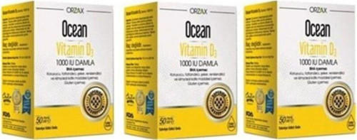 Vitamin D3 1000 Iu 50 Ml Damla 3 Lü Avantaj Paket