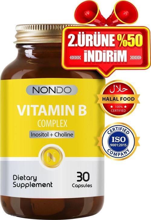 Vıtamin B Kopmpleks 30 Kapsül ( B Vitamini B1 B2 B3 B5 B6 B12 Vitaminleri)