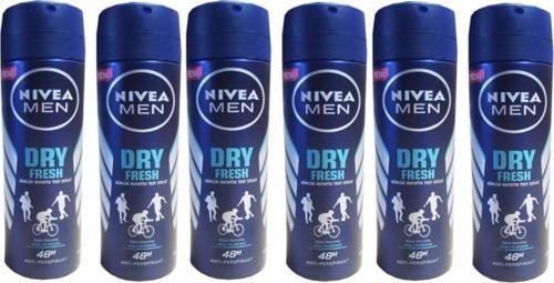Nıvea Men Sprey Dry Fresh Günlük Hayat Test 150 Ml 6 Lı Paket