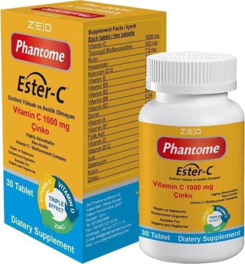Ester-C Vitamin C 1000 Mg ,Çinko ,D Vitamini ,Multivitamin Complex 30 Tablet