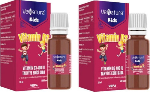 Çocuklar Için D3 Vitamini 400 Iu 20 Ml Damla X2 Adet