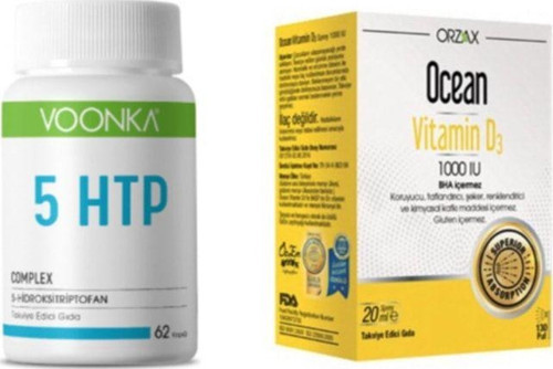 5 Htp Complex Takviye Edici Gıda 62 Kapsül + Vitamin D3 1000 Iu 20 Ml