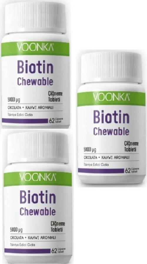 Biotin Chewable 62 Çiğneme Tableti 3 Adet