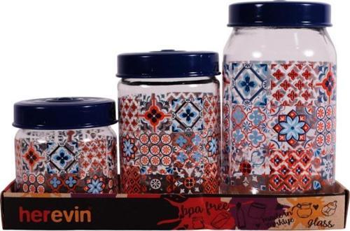 139357-810 Mozaik Desenli Kavanoz Seti 3'lü (425-660-1000 ml)