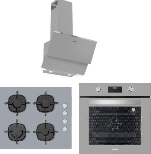 Gri Cam Ankastre Set (3490 Oslo Gri - CS5335s02 - BO6502S02 Gri Fırın)
