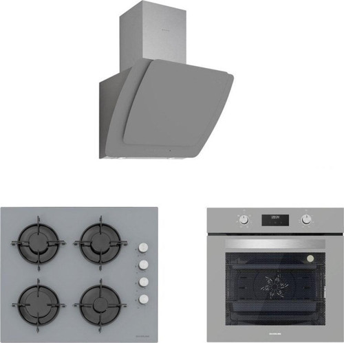 Gri Cam Ankastre Set 5 Yıl Garanti (3373 Misto 60 Gri+cs5349s01+bo6502s02)