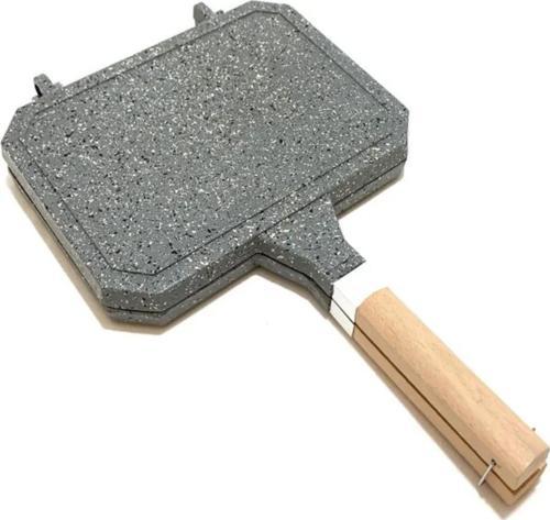 T-0505 Greblon İç Dış Granit Ocak Üstü Tost Makinesi - 23x17 Cm