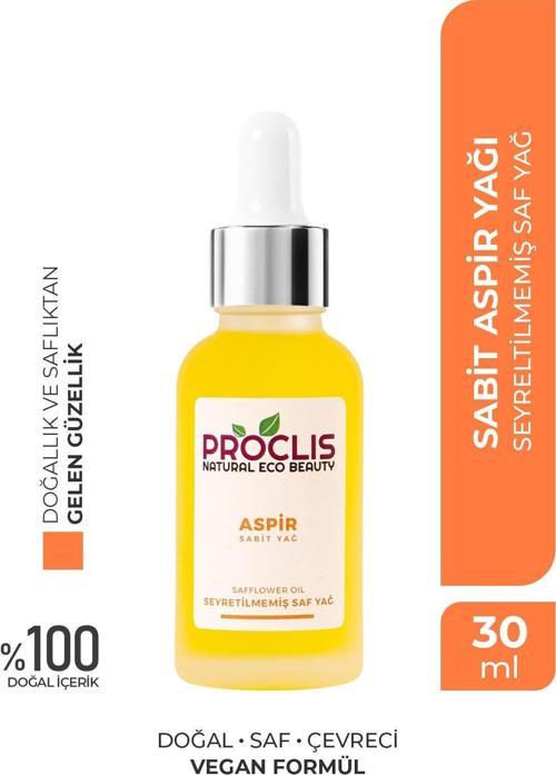 %100 Doğal Sabit Aspir Yağı 30 ml