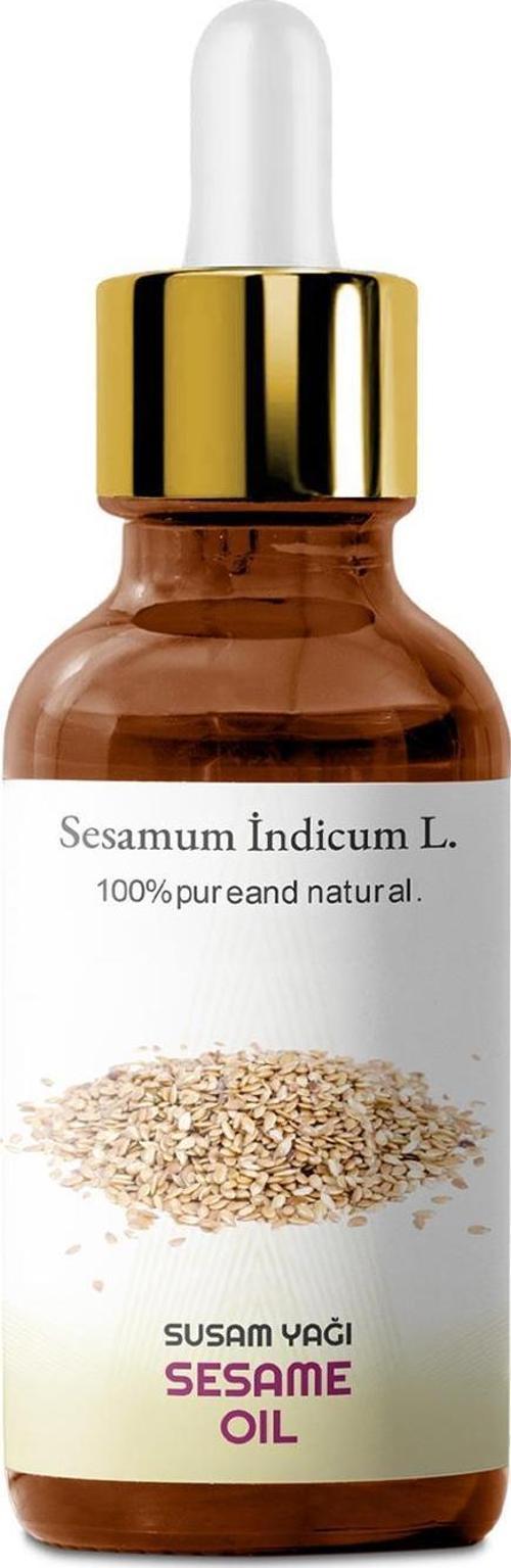 %100 Doğal Soğuk Sıkım Sabit Susam Yağı, Sesame Oil, 50 ml