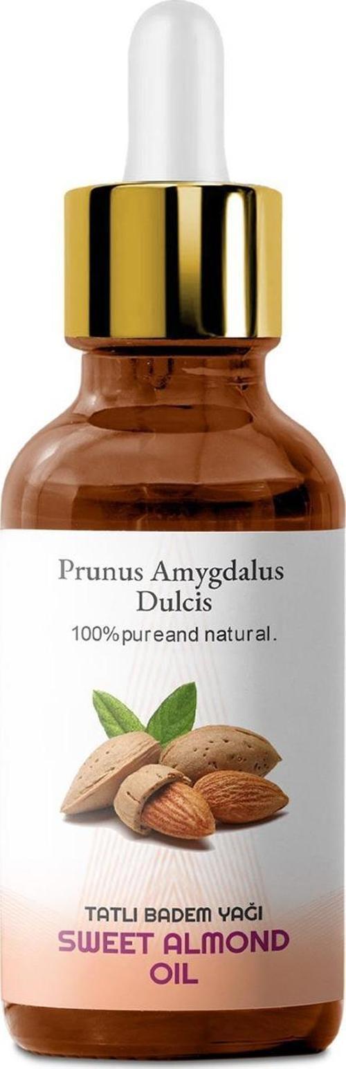 %100 Doğal Soğuk Sıkım Sabit Tatlı Badem Yağı, Sweet Almond Oil, 50 ml