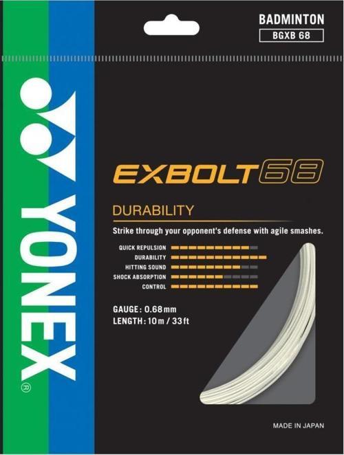 Exbolt 68 Badminton Kordajı 0.68 mm 10 Metre Beyaz