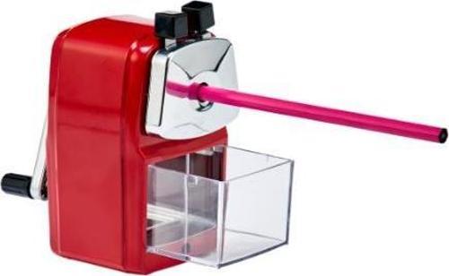 6730 Masa Tipi Orta Boy Kollu Kalemtraş - Kırmızı