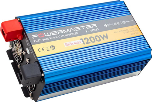 12 V Volt 1200 W Watt Tam Sinüs İnverter 12-220 V Çevirici Dönüştürücü Dijital Ekranlı İnvertör