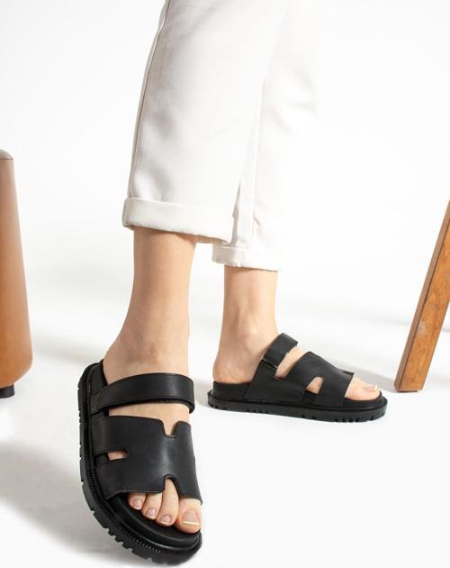 Kadın Cırtlı Sandalet Terlik TS1176