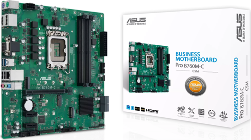 PRO B760M-C-CSM, 4xDDR5, 2x M.2, HDMI, DP, D-SUB, 12-13.Nesil, LGA1700 Soket, Anakart