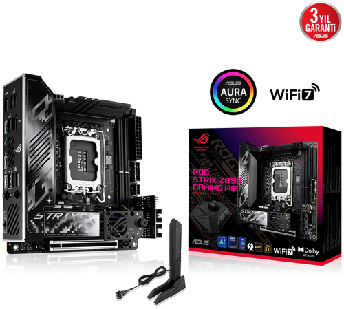 ROG STRIX Z890-I GAMING WIFI, 2xDDR5, 2xM.2, HDMI, 2xThunderbolt, 2xType-C, Wi-Fi 7, Mini ITX, Intel Core Ultra CPU
