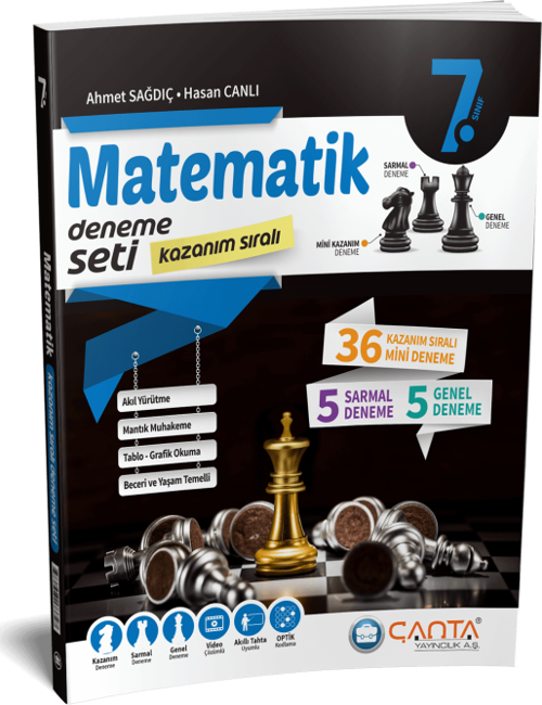 Çanta Yayınları  2025 7. Sınıf Matematik Kazanım Sıralı Deneme Seti