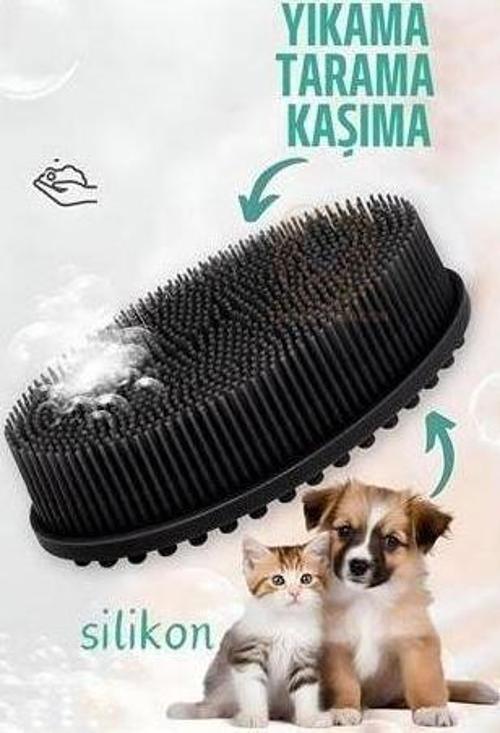 Kedi Köpek Yıkama Fırçası Silikon