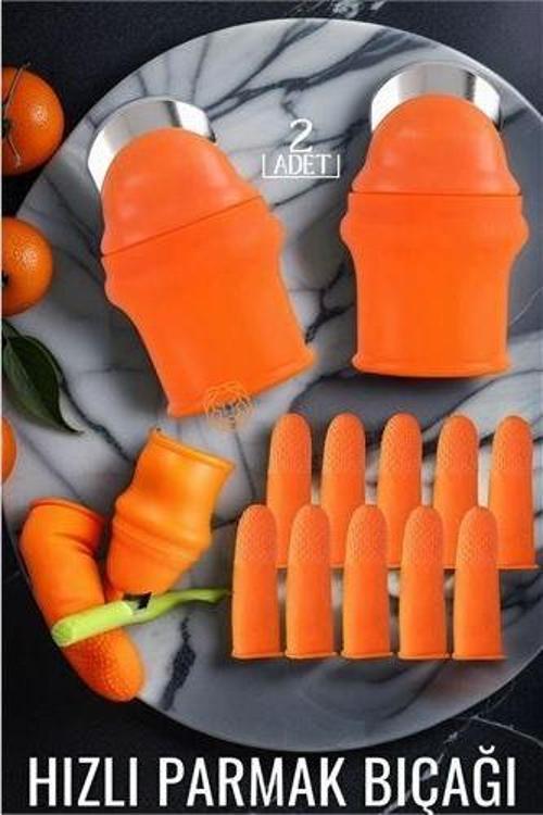 Hızlı Parmak Bıçağı Başparmak Sebze Kesici 2 li set