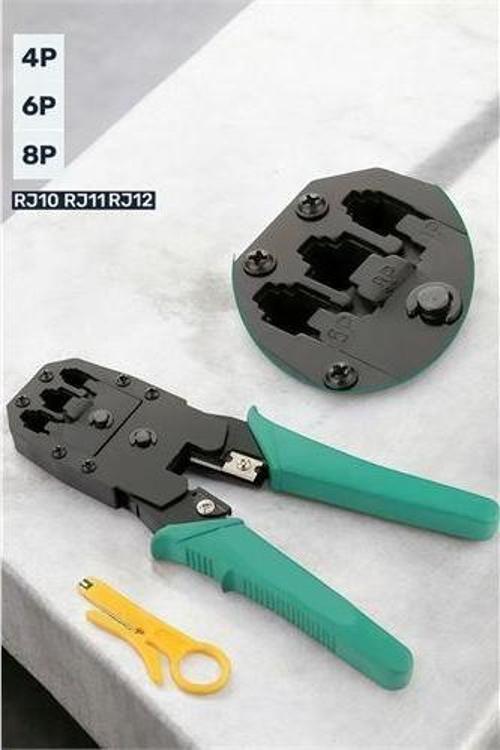Kablo Sıkma ve Soyma Pensesi RJ-11-RJ-12-RJ-45 4P 6P 8P