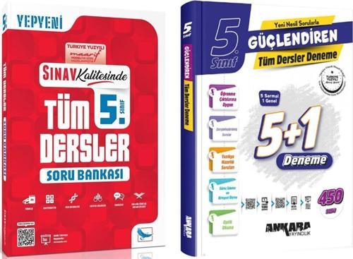 Sınav Yayınları 5.Sınıf Tüm Dersler Soru Bankası ve Ankara Yayıncılık Deneme Seti 2 Kitap