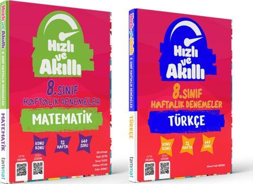 Tammat 8.Sınıf Matematik ve Türkçe 32 Haftalık Deneme Seti 2 Kitap