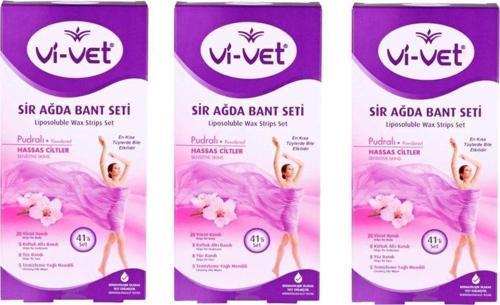 VİVET SİR AĞDA BANT SETİ HASSAS CİLTLER PUDRALI 41 ' li SET x 3 ADET