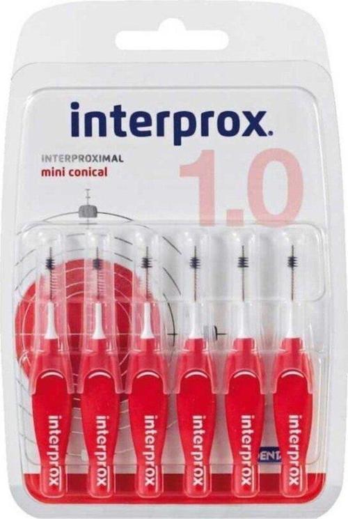 Interprox Interproximal Mini Conical 1.0Mm Arayüz Fırçası 6 Adet Kırmızı