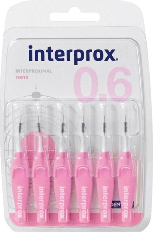 Interprox Interproximal Nano 0.6Mm Arayüz Fırçası 6 Adet Pembe