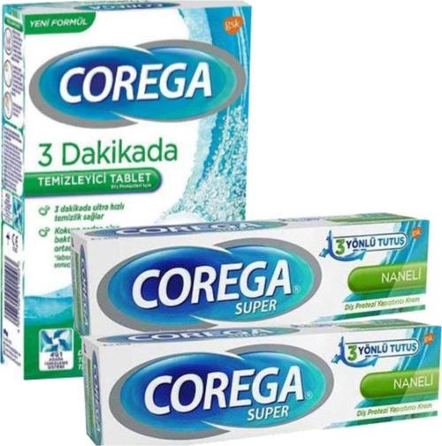 Diş Protezi Temizleyici Tablet 30 Adet + Krem Naneli 40 Gr X 2 Adet