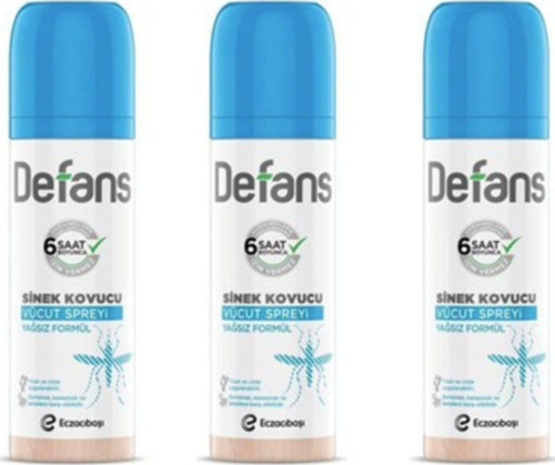 Defans Sinek Kovucu Vücut Spreyi Yağsız Formül 100 Ml 3'Lü