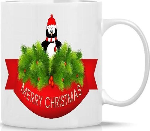 Kişiye Özel Yılbaşı Penguen Merry Christmas Yeni Yıl Kulplu Kupa Bardak era0033