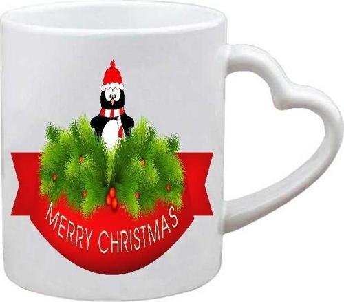 Kişiye Özel Yılbaşı Ağacı Merry Christmas Yeni Yıl Kulplu Kupa Bardak era0031