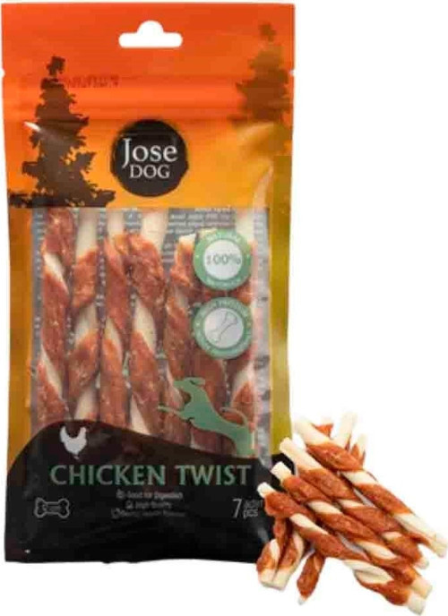 Jose Dog Twist Tavuk Sargılı Burgu Çubuk Köpek Ödülü 70 Gr